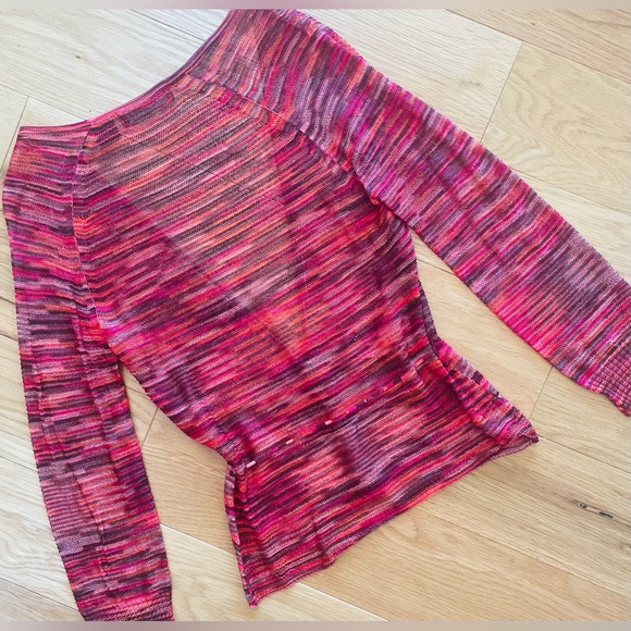 Vtg Express Space Dyed Cami & Cardigan Sweater 2 Piece Set Size Med - Picture 2 of 9